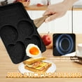 thumbnail image 4 of Maifanstone 5 in 1 Non Stick Egg Frying Pan Rapid Heating 5 Compartment Omelette Pan Uniform Heating for Breakfast Black, 4 of 15