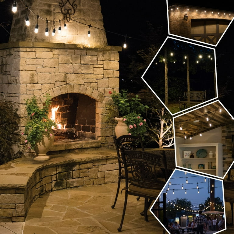 Enbrighten Classic LED Café String Lights, 24ft. 12 Acrylic Bulbs, Indoor/Outdoor, Weatherproof, Shatterproof, Black Cord, 31662 Enbrighten Classic LED Café String Lights, 24ft. 12 Acrylic Bulbs, Indoor/Outdoor, Weatherproof, Shatterproof, Black Cord, 31662