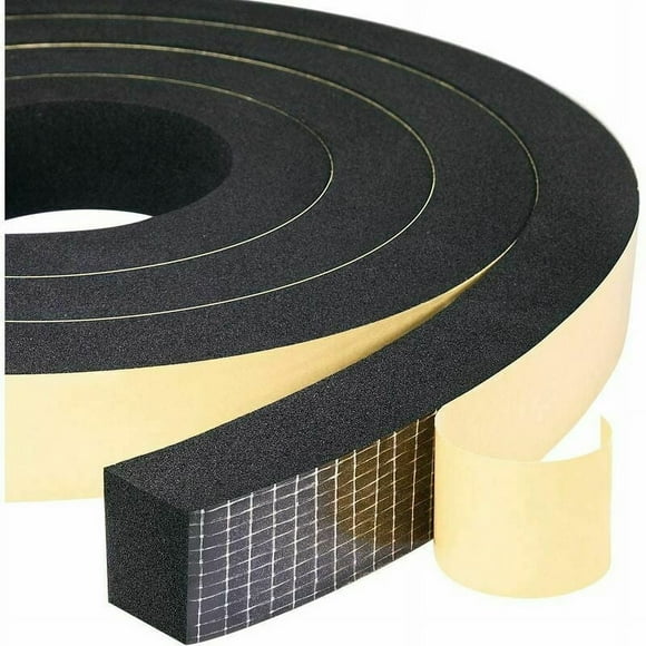 Foam Insulation Tape, Shock Absorbing And Heat Insulation, Anti-Skid, Weatherproof, High Density Foam For Soundproofing, Customizable For Multiple Uses (2 Rolls)