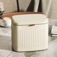 thumbnail image 4 of HELIAHOO Hanging Kitchen Compost Bin Small Trash Can With Removable Inner Barrel Suitable For Cabinet Countertop Bathroom Hanging Wall Sliding Cover (White) AZ83-29409, 4 of 9