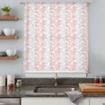 thumbnail image 4 of Pink Gray Botanical Sheer Curtains 63 Inch Length, Light Filtering Voile Curtain Panel, Pastoral Spring Summer Leaf Aesthetics Rod Pocket Drapes Window Treatments for Living Room Bedroom 52"x63", 4 of 9