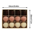 thumbnail image 3 of ABPWLY Home 12Pcs Flocked Christmas Tree Ball Ornaments 6cm Brown Velvet Hanging Decorations for Xmas Tree Home Party Decor, 3 of 7