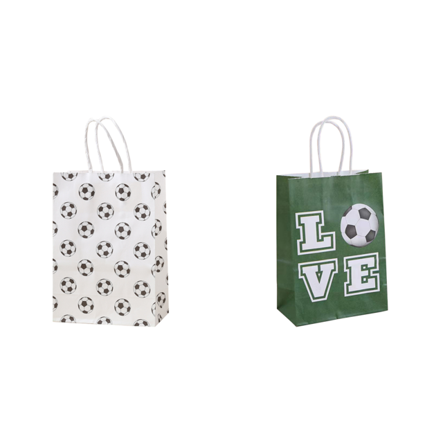 Papel para Recuerdo Fiesta Fútbol bolsas Con Tema color Blanco 12 Uds.
