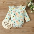 thumbnail image 2 of Ketyyh-chn99 Girl Summer Outfits Items for New Born Baby Girl Floral Romper Clothes Green,6-12Months, 2 of 6