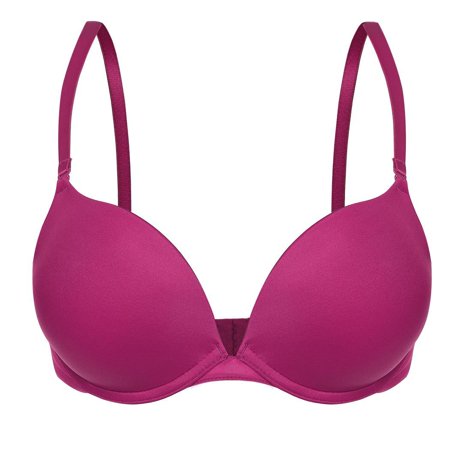 - Women Seamless bra Comfort underwear Padded Solid 3/4 Cup Push Up Bra 32A-38E WSY