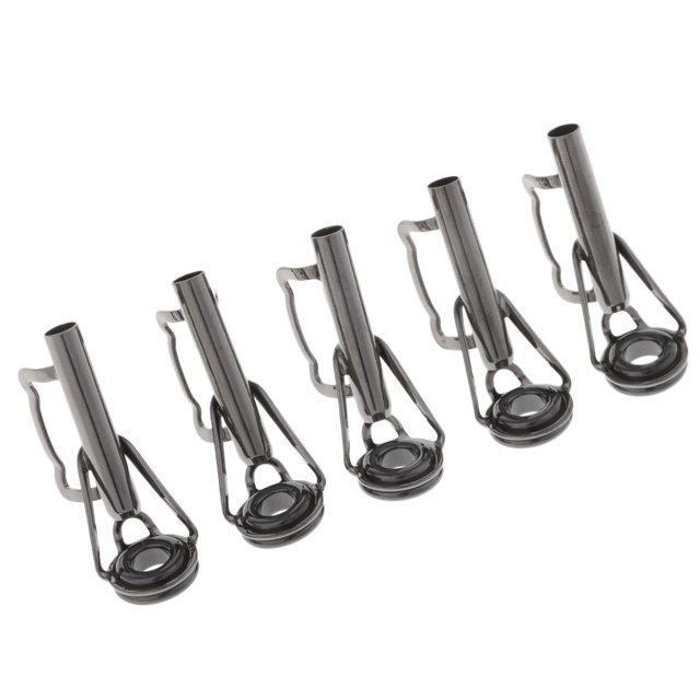 5 uds., caña de pescar, guías de poste, puntas, anillos de ojo superior con soporte para barra de luz, 5 tamaños 004 Zulema Anillos de cañas de pescar
