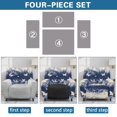 thumbnail image 6 of Xoenoiee Butterfly Tie Dye Pattern Recliner Chair Cover Jacquard Chair Covers 4 Piece Recliner Sofa Slipcover with Elastic Bottom, Recliner Protector with Pocket for Recliners, 6 of 7