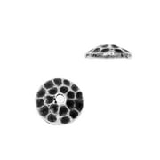 Bead Cap, Hammertone 7.5mm, 2 Pieces, Antiqued Pewter, By TierraCast
