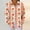 Orange, variant on Endives Women's Button Down Shirt Floral Print Relaxed Fit Long Sleeved Shirt Outerwear Spring Summer Outfit Yellow
