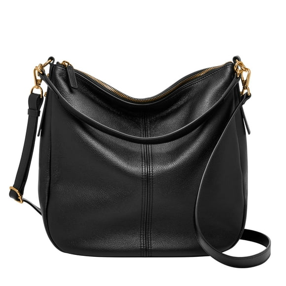 Bolso Hobo de Cuero Jolie Fossil Negro para Mujer