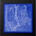 thumbnail image 2 of Adam Shaw Cartography 15x15 Black Modern Framed Museum Art Print Titled - NYC Blueprint, 2 of 5