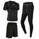 thumbnail image 4 of Chándal para hombre jinwen Ropa de compresión para gimnasio traje deportivo para correr XXL negro, 4 of 8