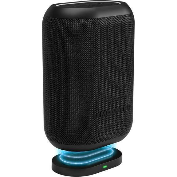 Monster DNA One Portable Speaker, 360° Bass Sound, 10W Qi Wireless Charging, IP67 Waterproof for Indoor/Outdoor Use