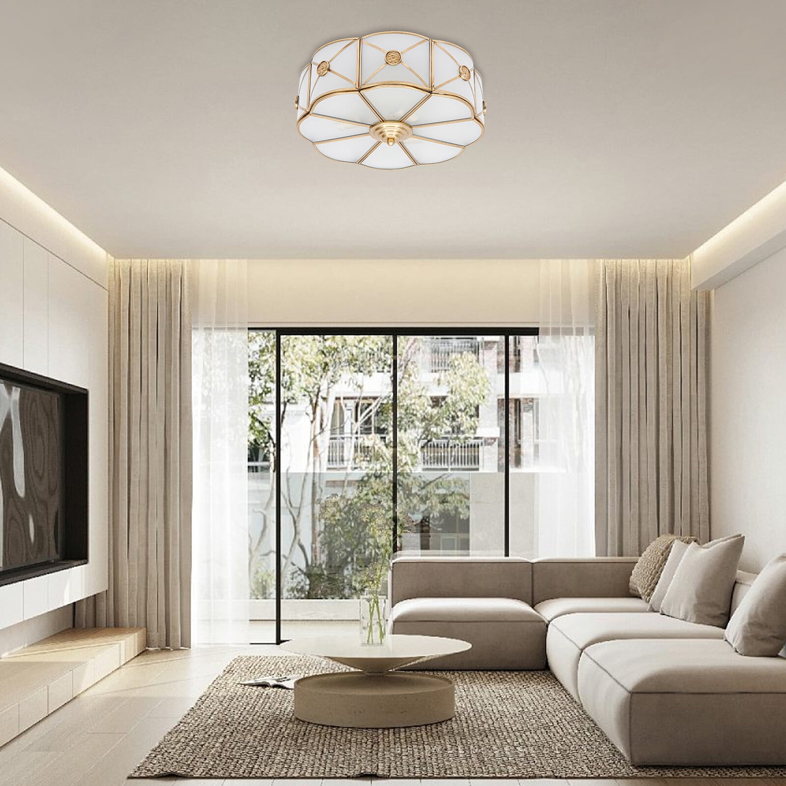 110-220V Modern Ceiling Pendant Light LED Chandelier Flower Shaped Lamp Fixture  Applicable Area 8-12㎡ 13.78*6.3in for Living Rooms, Bedrooms, Kitchens, Dining Rooms
