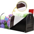 thumbnail image 5 of Hydrangea Flowers with Butterflies Magnetic Mailbox Cover Spring MailWraps Garden Yard Home Decor for Outside Oversized-25.4" x20.8"\u2026, 5 of 6