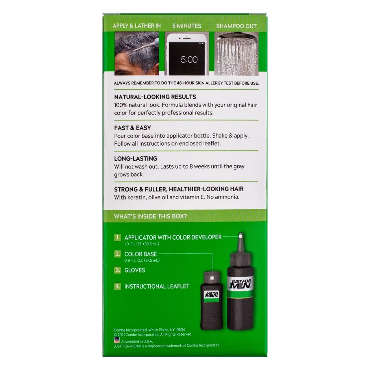 Just For Men Shampoo-in Hair Color, Medium Brown, 1 Application, 2 Pack