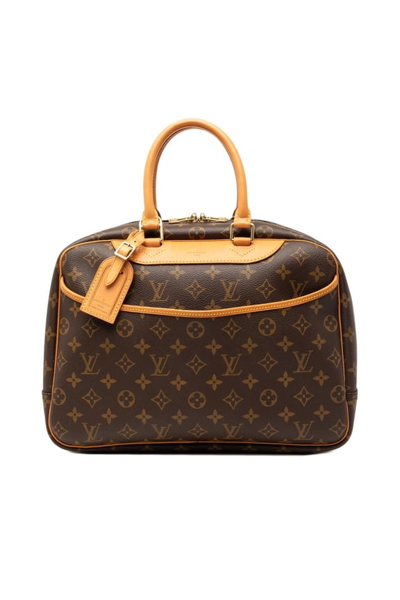 Pre-Owned Louis Vuitton Monogram Deauville Handbag M47270 Brown Leather Women's LOUIS VUITTON