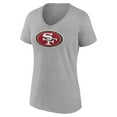 thumbnail image 2 of Women's Brock Purdy Gray San Francisco 49ers Icon Player Name & Number V-Neck T-Shirt, 2 of 3