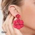 thumbnail image 1 of Pendientes colgantes de flores Fernando joyería del día de San Valentín rosa, 1 of 8
