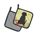 thumbnail image 2 of Easter Eggs Black Labrador Pair of Pot Holders, 2 of 3