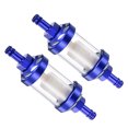 thumbnail image 1 of Unique Bargains Inline Petrol Fuel Gasoline Oil Filter with Brass Filter Element, Blue, 2 Pack, 1 of 4