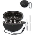 thumbnail image 1 of wonima11 Case for Huawei FreeClip Wireless Earbud Headphones,Soft Protective,BOVUGAC Silicone Case Cover with Keychain & Cleaning Kit & Lanyard for Huawei FreeClip Earbuds-Black, 1 of 1