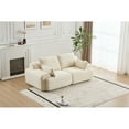 thumbnail image 4 of SOULART 84.25" Cloud Couch, Beige Modern Modular Loveseat Sofa with Memory Foam & Corduroy Fabric, Pet-Friendly, No Assembly Required, 4 of 9