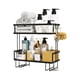 thumbnail image 2 of Caja de almacenamiento, estante de almacenamiento, estantes de almacenamiento, organizadores y almacenamiento de baño, estante de almacenamiento para baño sobre el inodoro sin perforaciones Estantes d, 2 of 7