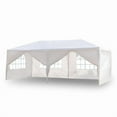 thumbnail image 3 of 10'x20' Outdoor Party Tent with 6 Removable Sidewalls, Waterproof Canopy Patio Wedding Gazebo, White, 3 of 21