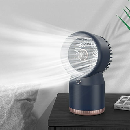 

RKSTN Portable Cooling Fan Water Cooling Fan Built-in Battery +USB Power Supply Fan Spray Humidifying LED Digital Display Night Light for Office Household Outdoor Travel Essentials on Clearance