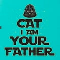 thumbnail image 2 of Cat I Am Your Father Cat Lover Womens Slim Fit Junior Tee, Tahiti Blue, Small, 2 of 5