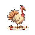 thumbnail image 4 of Yatrandify Waterproof Vinyl Thanksgiving Stickers Funny Turkey Stickers for Notebooks Luggage Instruments, 4 of 8