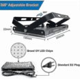 thumbnail image 4 of 2pcs 100w Uv Led Floodlight Blacklight Ip65 Waterproof, Ultraviolet Led Lamp, Effect Lighting For Aquarium, Party, Neon Painting, Fluorescent Poster, 4 of 5