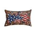 thumbnail image 3 of Yhmxh 4th of July Throw Pillow Cover, 12x20 Inch Patriotic Outdoor Lumbar Decoration, Red White and Blue, Independence Day Cushion Case, Memorial Day Flag Stars Decor Cushion Case for Sofa Couch, 3 of 7