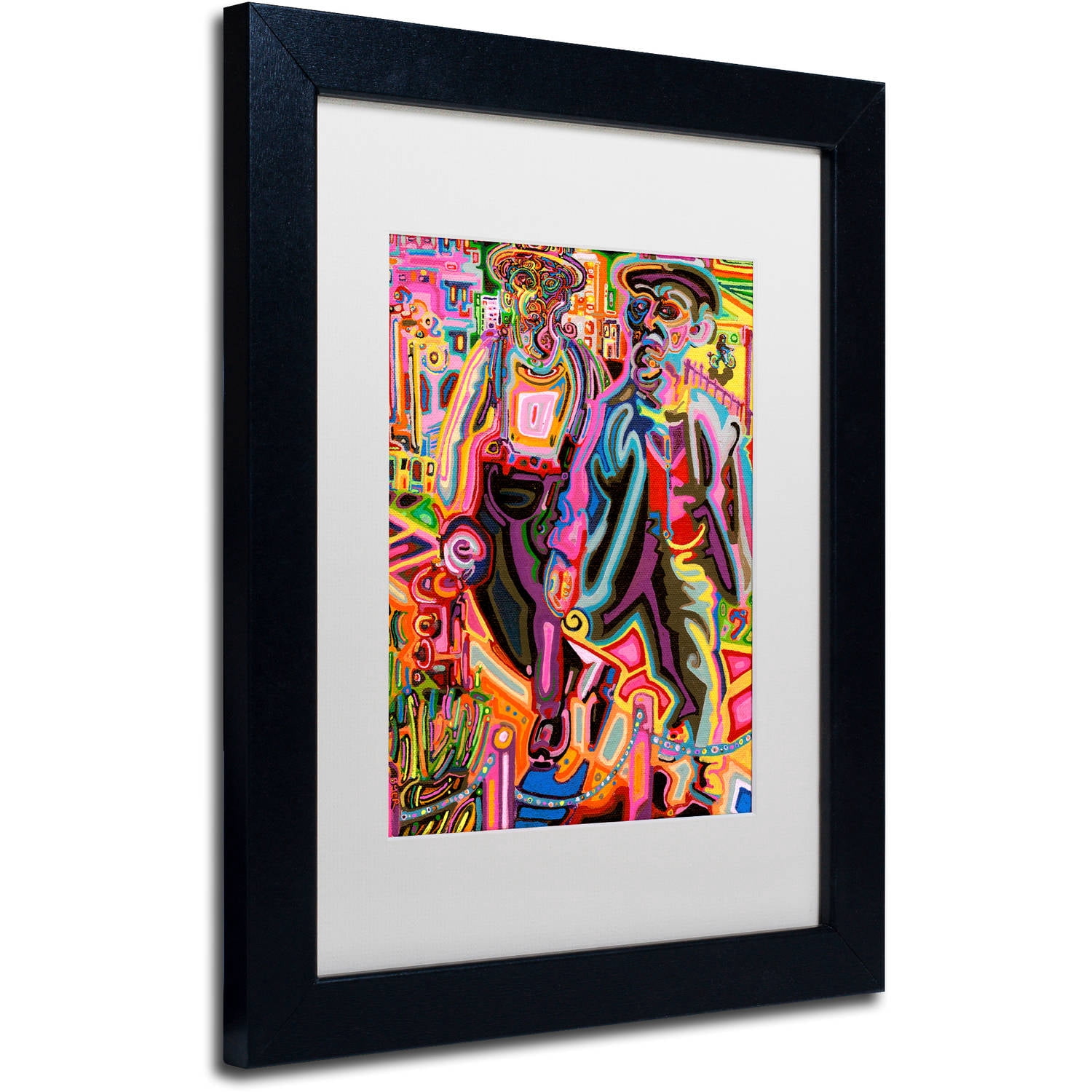 Trademark Fine Art "Thugs" Canvas Art by Josh Byer, White Matte, Black Frame