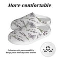 thumbnail image 6 of Yiaed Lavender And Butterfly Print Slippers Fuzzy Warm Cozy Slippers Non Slip House Slippers For Indoor Outdoor Slippers House Slippers-46/47, 6 of 7