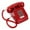 Red, variant on DOLITY Retro Design Corded Landline Desktop Phone for Room Decoration 5x8.7x4.5inch Black