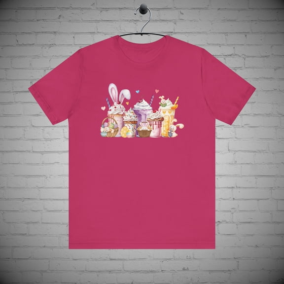 Easter Graphic Milkshake T-Shirt, Easter Egg Bunny Shirt, Spring Easter tee