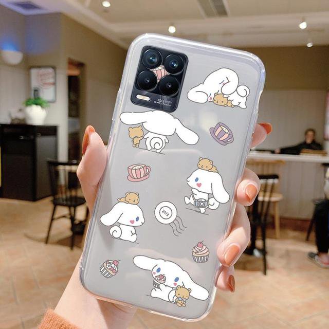 2024 Case For Realme 8 4G Shell 8 5G Bag 8 PRO Cover Cute Cartoon Kuromi Rabbit Sanrio Soft Silicone Transparent Coque For Realme 8 LXY