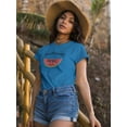 thumbnail image 2 of Buon Ferragosto Cool Watermelon T-Shirt Women -Image by Shutterstock, Female 3X-Large, 2 of 4