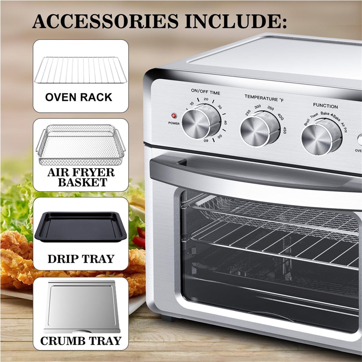 Kepooman Multi-Function Air Frying Oven, Countertop Toaster Oven, Household Fryer Countertop Oven Baking Kepooman Multi-Function Air Frying Oven, Countertop Toaster Oven, Household Fryer Countertop Oven Baking