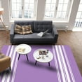 thumbnail image 4 of Striped Area Rug 5'x7' Farmhouse Purple White Stripe Washable Area Rugs Non Shedding Floor Carpet Rubber Backing Non-Slip Indoor Mats for Living Room Bedroom Kitchen, 4 of 8