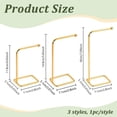 thumbnail image 2 of 3Pcs L Shape Metal Earring Display Stand Golden Dangle Earring Display Holder Jewelry Display Rack for Earrings Bracelets Pendants Jewelry Organizer, 2 of 9