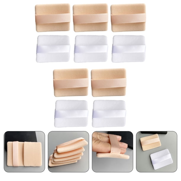 Nestingho 10Ud Facial Para Polvo Con Esponja Sintética Ideal Para Maquillaje Diario