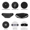 thumbnail image 3 of WATERFLY Unisex Large Capacity Lightweight Walking Travel Nylon Fanny Pack Waist Bag,Black, 3 of 6