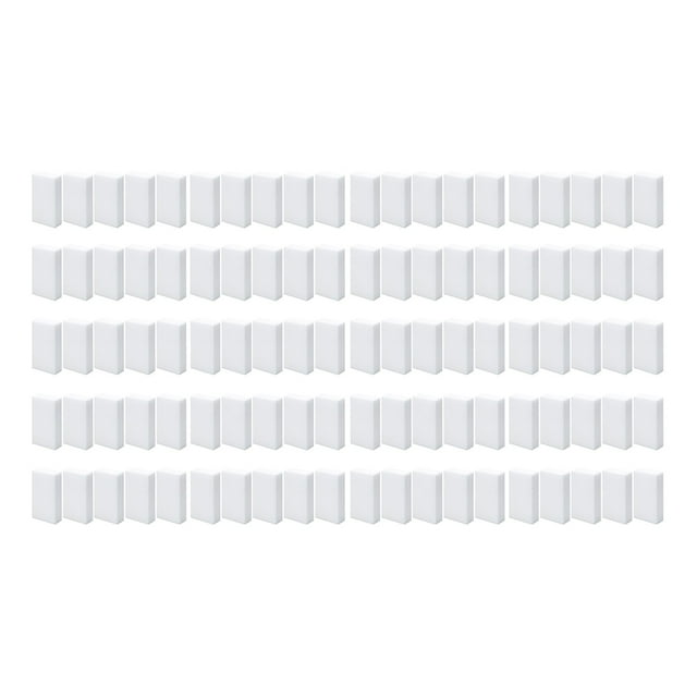 100pc Magic Sponge Wipes, Multicolor, for Cleaning Sofa, Porcelain, Glass, No Detergent Needed, Reusable