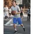thumbnail image 6 of NY Threads Men's Athletic Shorts Quick Dry Loose-Fit Lightweight Running Workout Gym Shorts with Pockets, Large, Royal Blue, 6 of 7