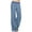 Blue, variant on Women Pants Jeans Wide Palazzo Leg Trousers Denim Pants Elasticity Casual Waist High Female Trousers Jogging Sports Stylish