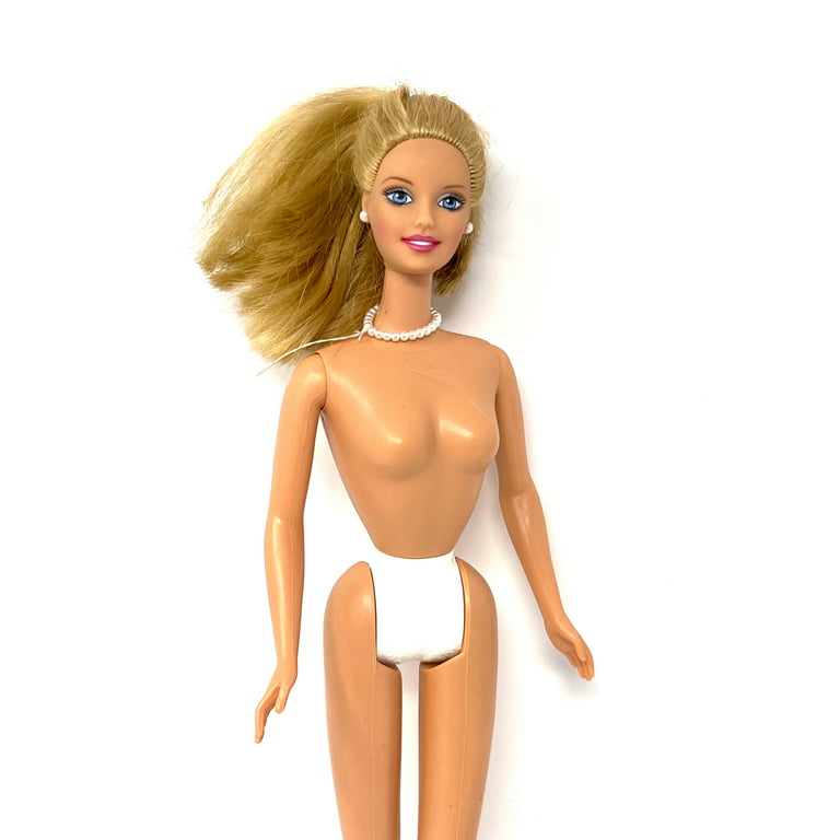 Nude Barbie Doll Light Brown Hair Pink Lips Necklace Loose Doll #228 - Walmart.com
