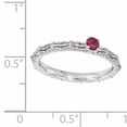thumbnail image 4 of Created Ruby Sterling Silver Single-Stone Ring, 4 of 8